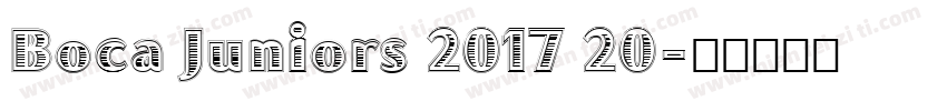 Boca Juniors 2017 20字体转换